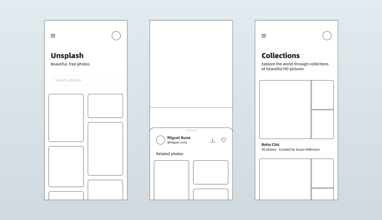 Unsplash 概念 app 设计