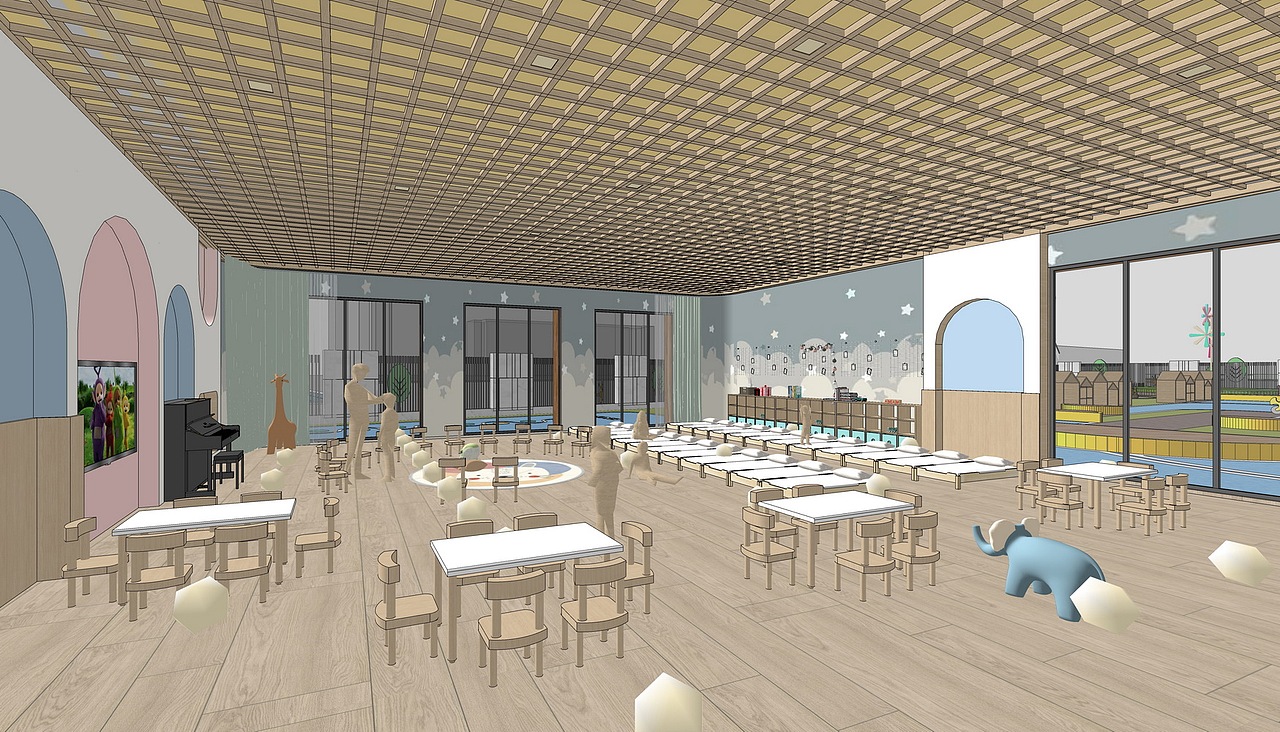 幼儿园研学基地SU模型下载