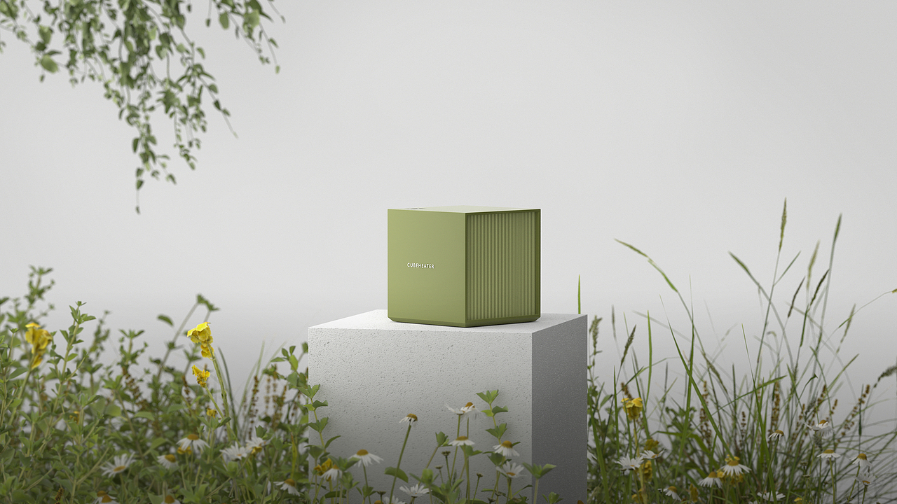 【产品渲染】-Cube Heater立方体加热器
