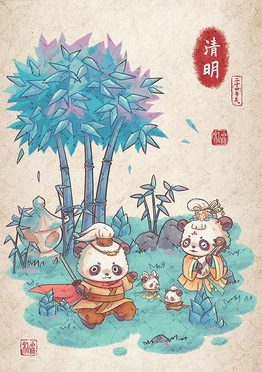 二十四节气系列 — 春季篇（图ZMzYxMjc1NDY0） - 商业插画 - 站酷设计师私勿语原创素材 - 站酷ZCOOL