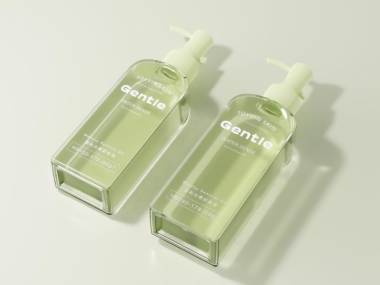 卸妆油系列瓶子keyshot渲染