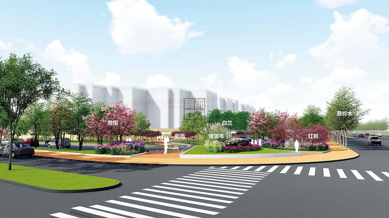 道路绿化景观设计方案 退界绿化 防护绿地（图ZMzI3NjAwNzg0） - 景观设计 - 站酷设计师九渊鲤JYL原创素材 - 站酷ZCOOL