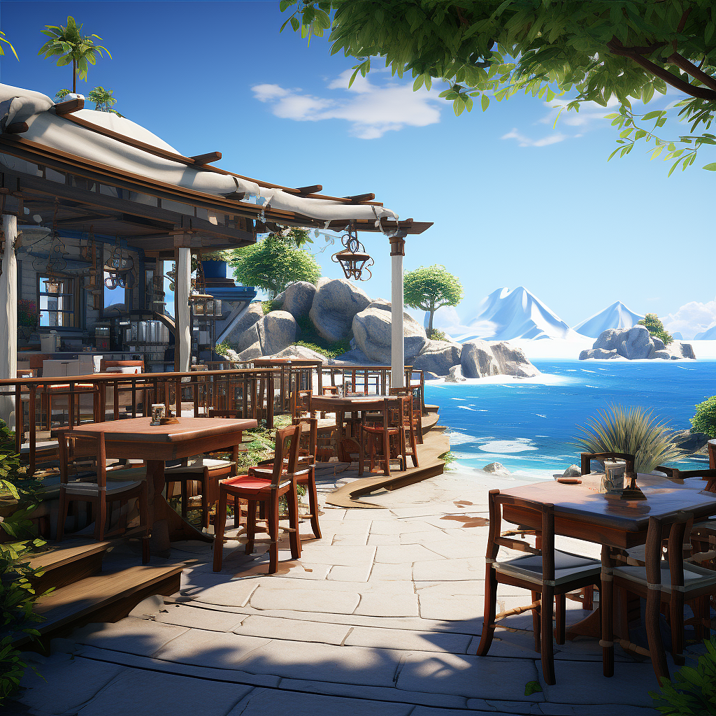 海滩餐厅32K超高清3D场景