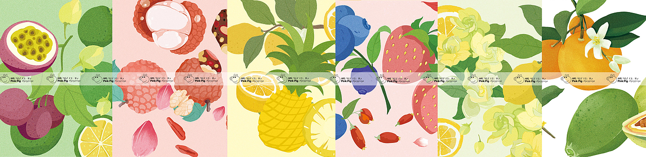 水果茶系列插画