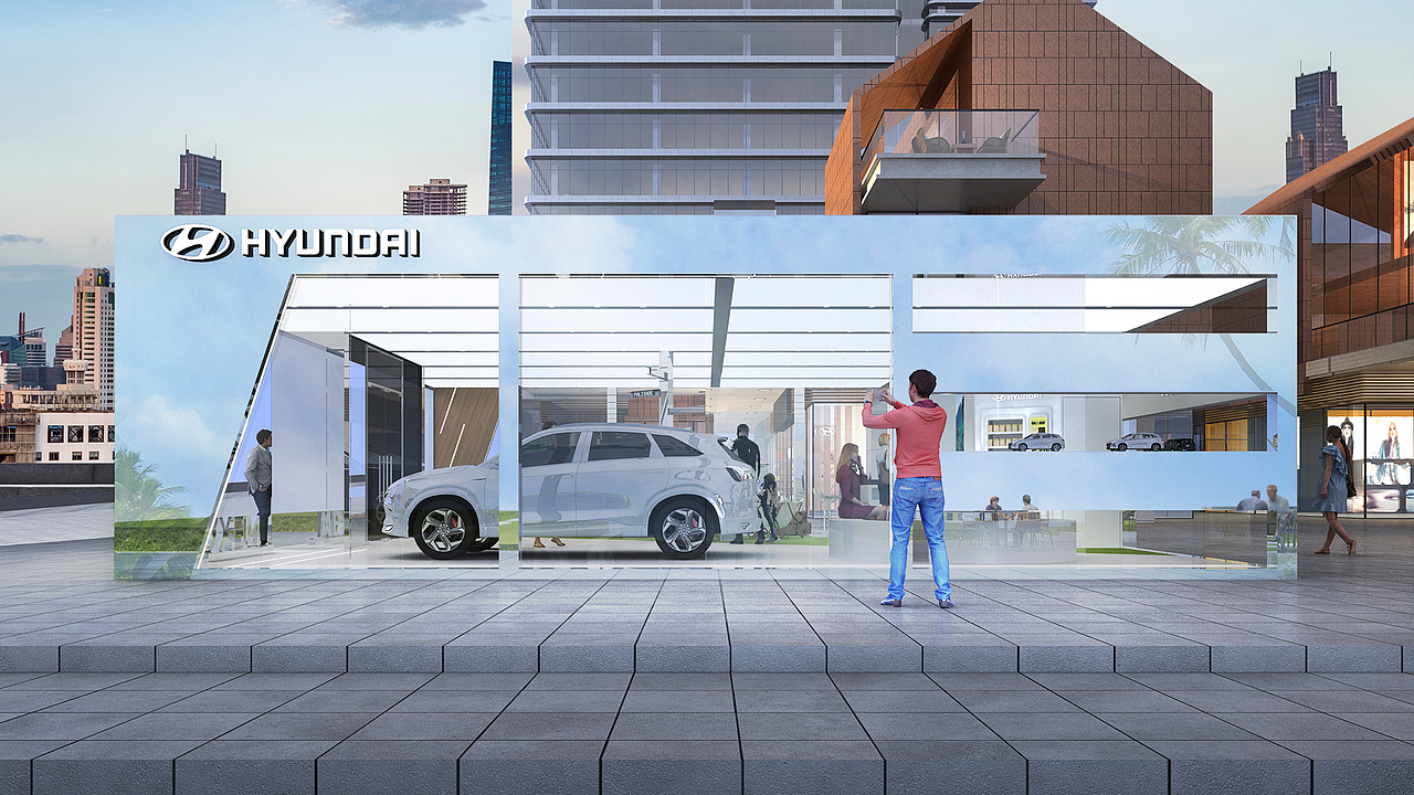 现代汽车快闪店 HYUNDAI Pop-up Store（图ZMzIyMDIzNDYw） - 展陈设计 - 站酷设计师在华设计室原创素材 - 站酷ZCOOL
