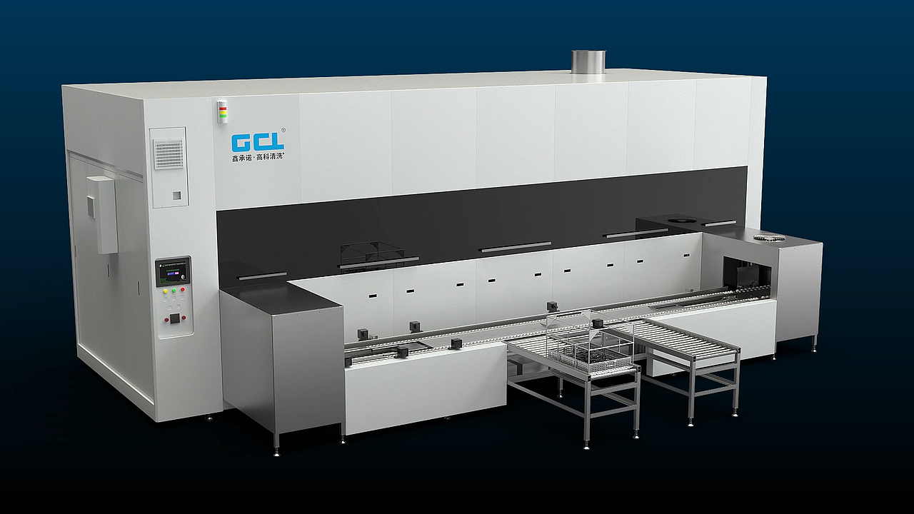 机械清洗机器三维动画