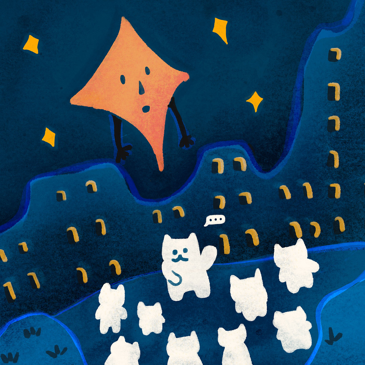 摘星猫|手可摘星辰,满地是黄金。
