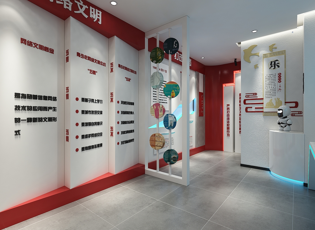 小学文化展厅|银川文化展厅装修设计|镹臻装饰