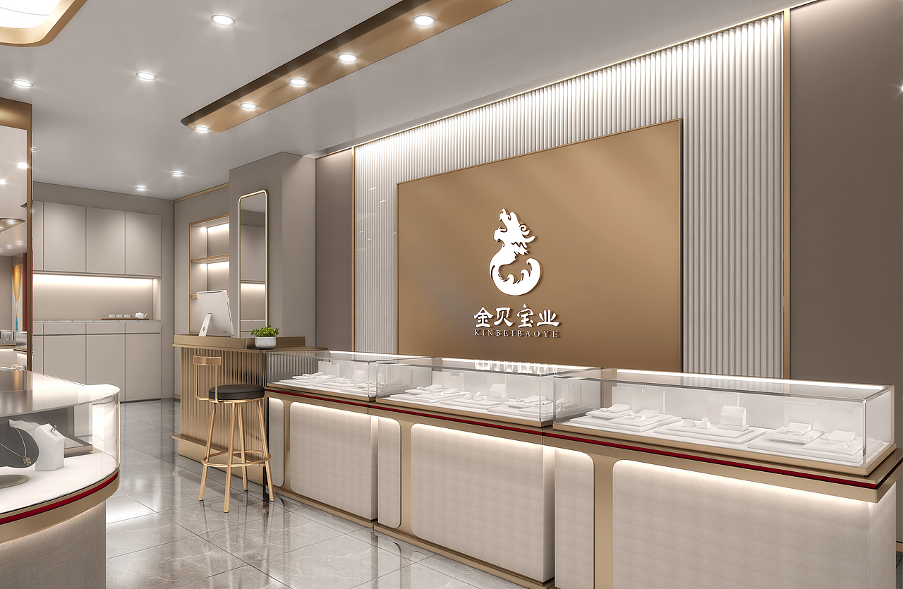 黄金珠宝品牌终端形象si系统设计（图ZMzE0MTM3OTU2） - 建筑/空间 - 站酷设计师士心田力原创素材 - 站酷ZCOOL