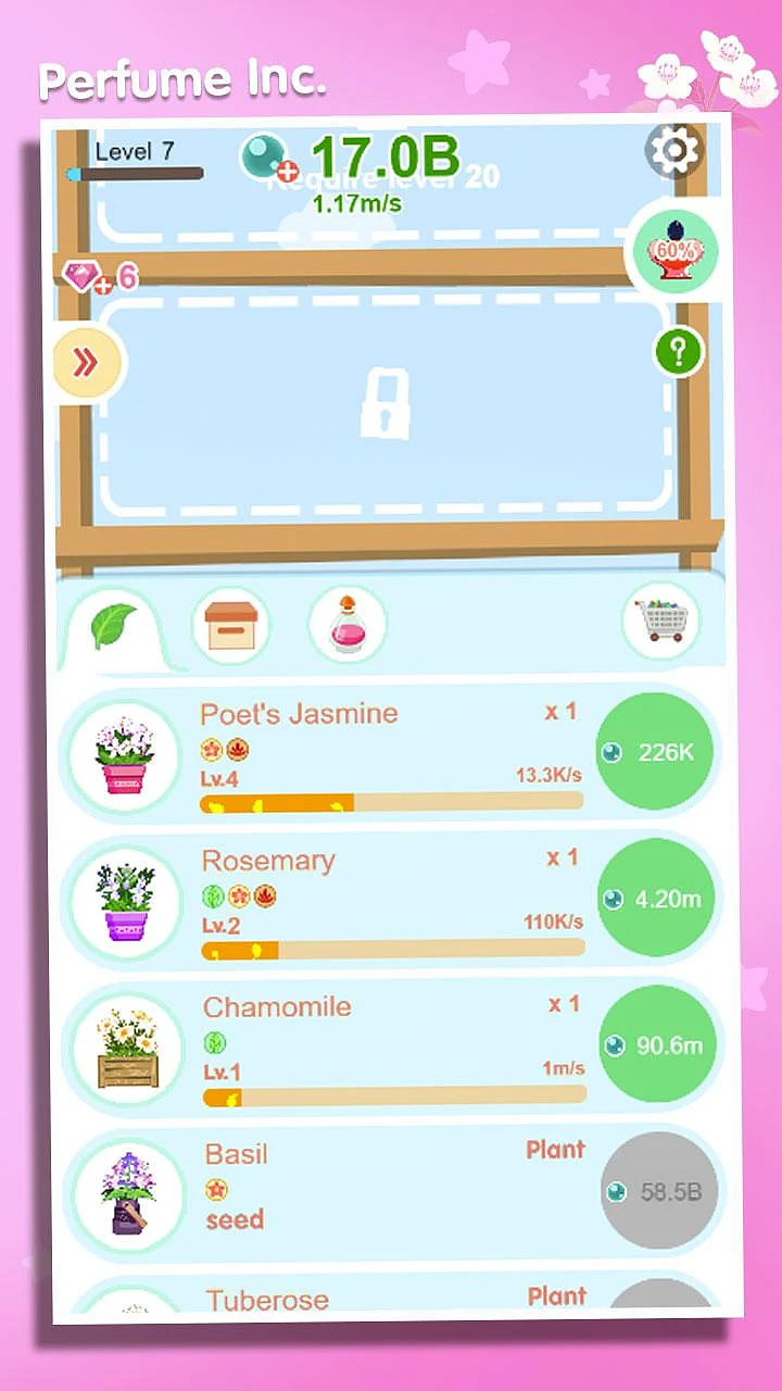 手游项目《Idle Perfume》香水小游戏