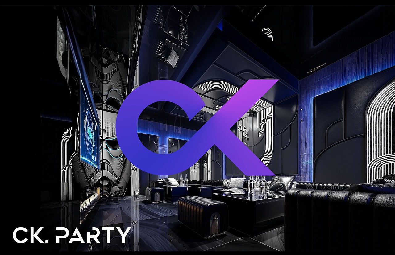娱乐业KTV品牌设计丨 CK PARTY · 未来科技KTV（图ZMzU4NzA5OTc2） - 品牌 - 站酷设计师SZEDESIGN原创素材 - 站酷ZCOOL