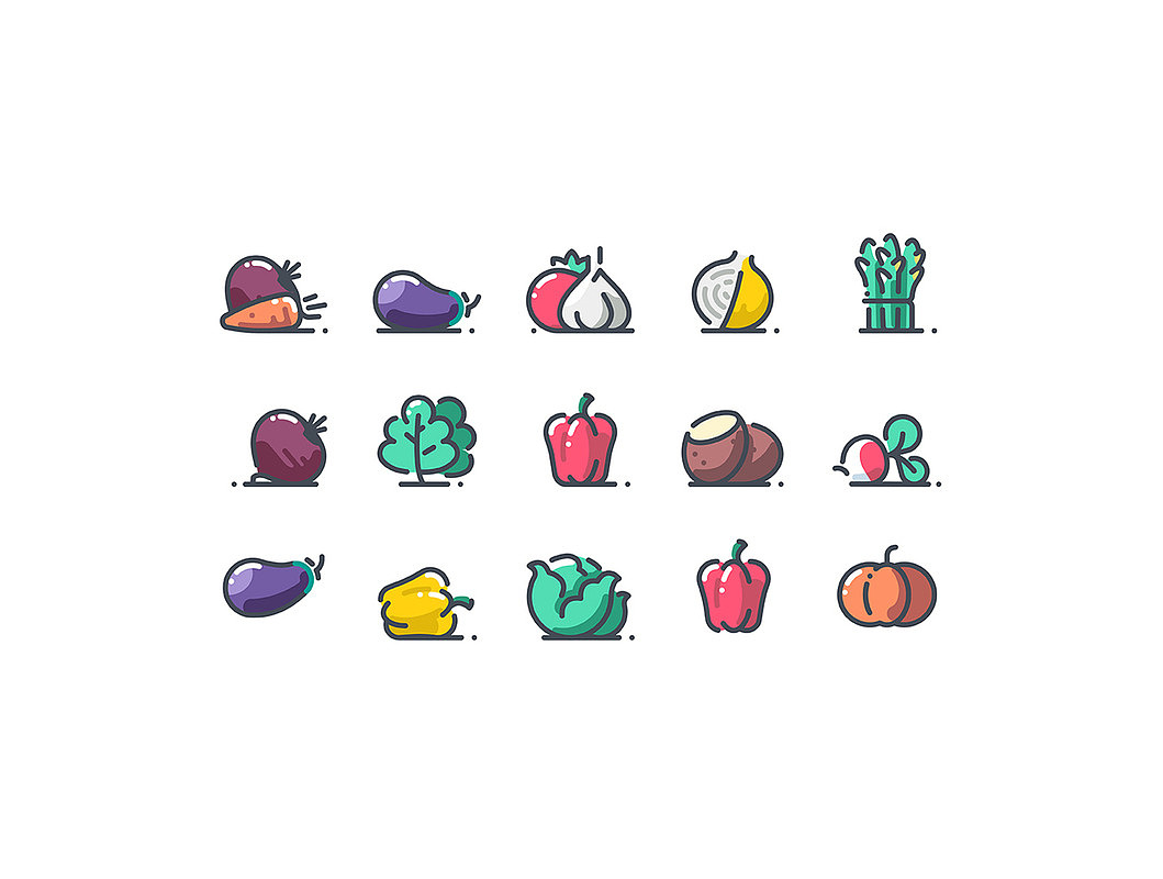 蔬果icon设计|ui|图标|kkiwi_ - 原创作品 - 站酷 (zcool)