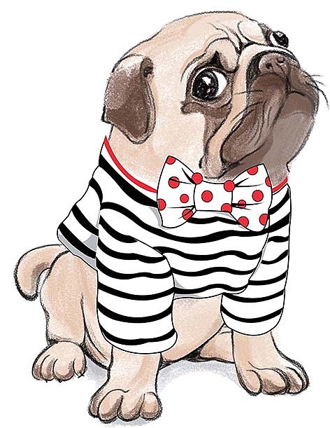 板绘 狗狗 童装插画图案