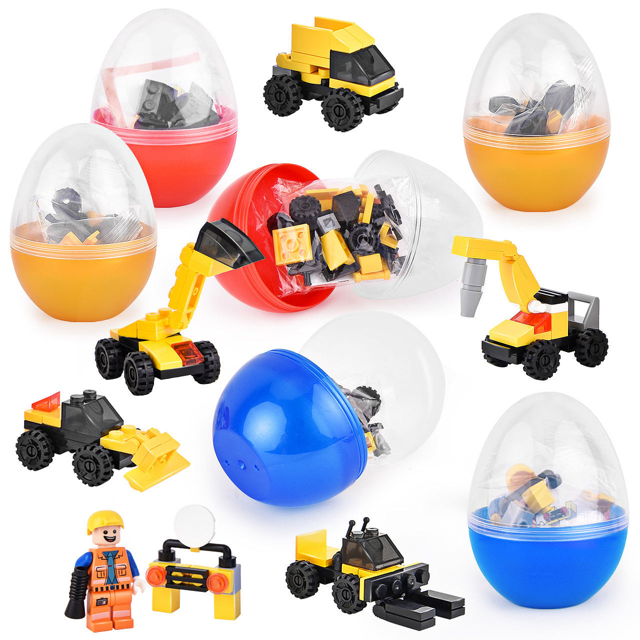 儿童玩具-黄色工程车精修排版设计