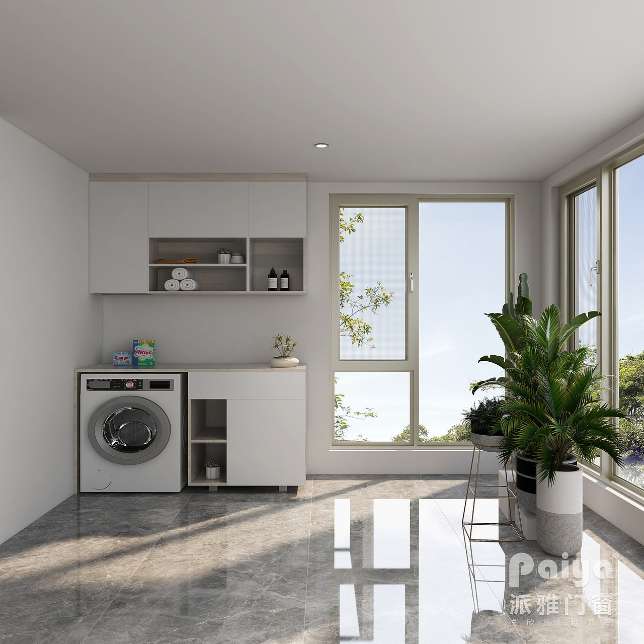 十大门窗品牌派雅-铝合金门窗效果图