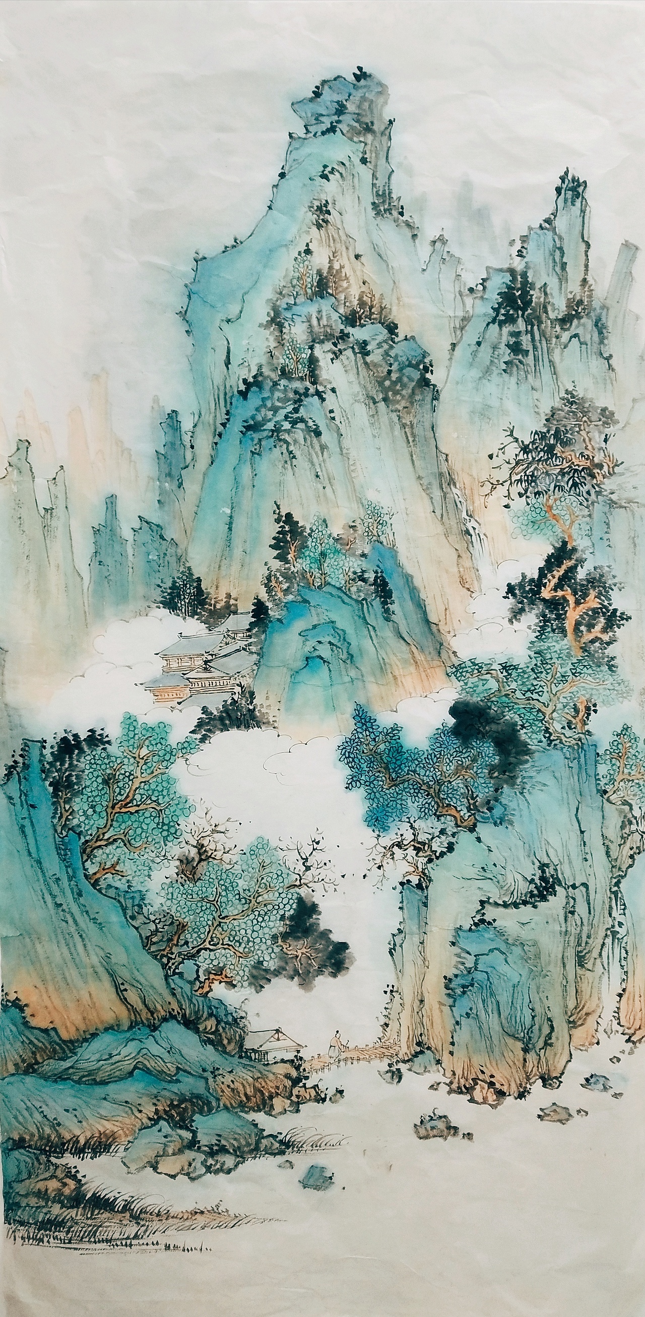 青绿山水（图ZMTM5NTE1Njky） - 绘画 - 站酷设计师YUJANE0929原创素材 - 站酷ZCOOL