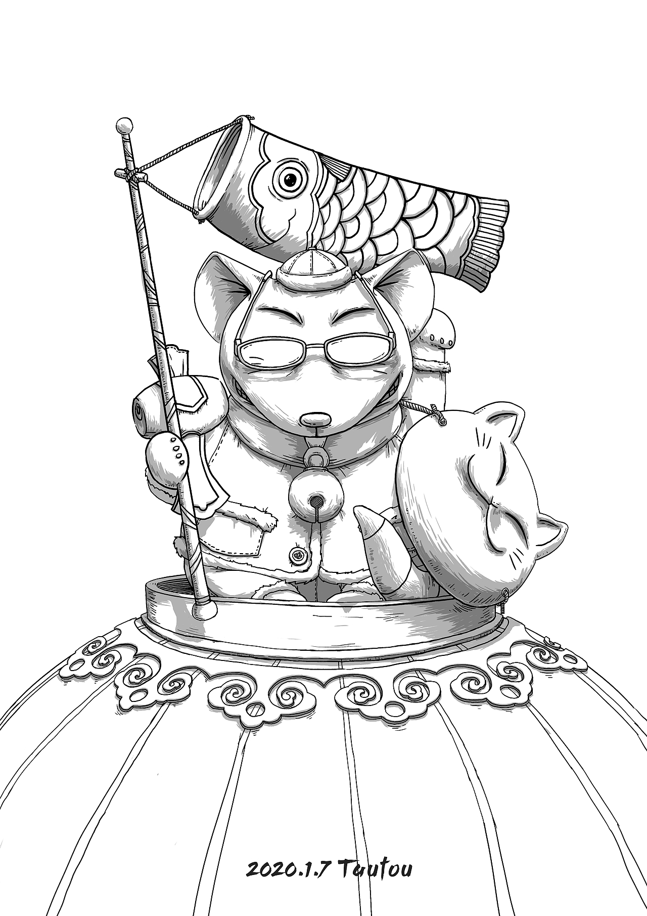 鼠年春节插画（图ZMjY2OTc3ODUy） - 商业插画 - 站酷设计师Tautouck原创素材 - 站酷ZCOOL