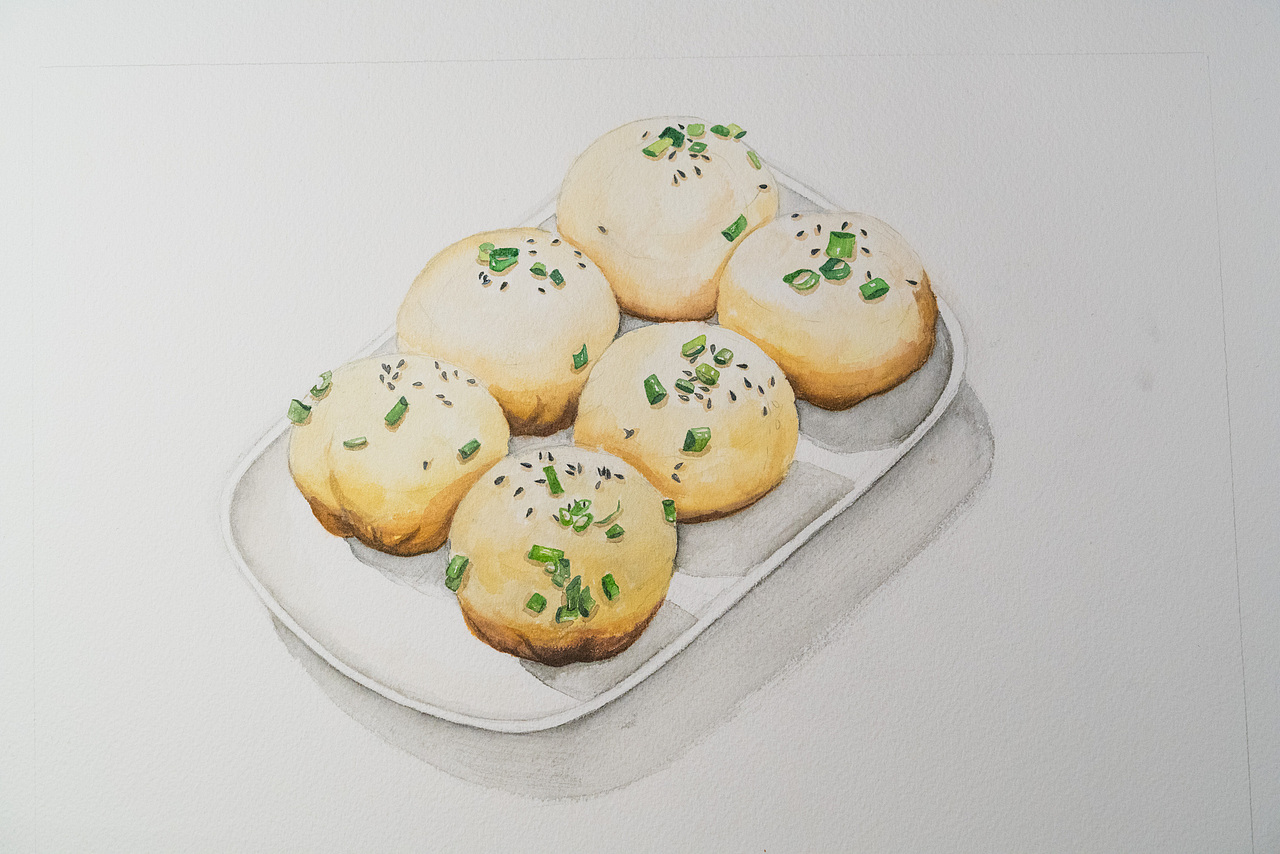 生煎包|插画|创作习作|麦子的麦_原创作品-站酷(zcool)
