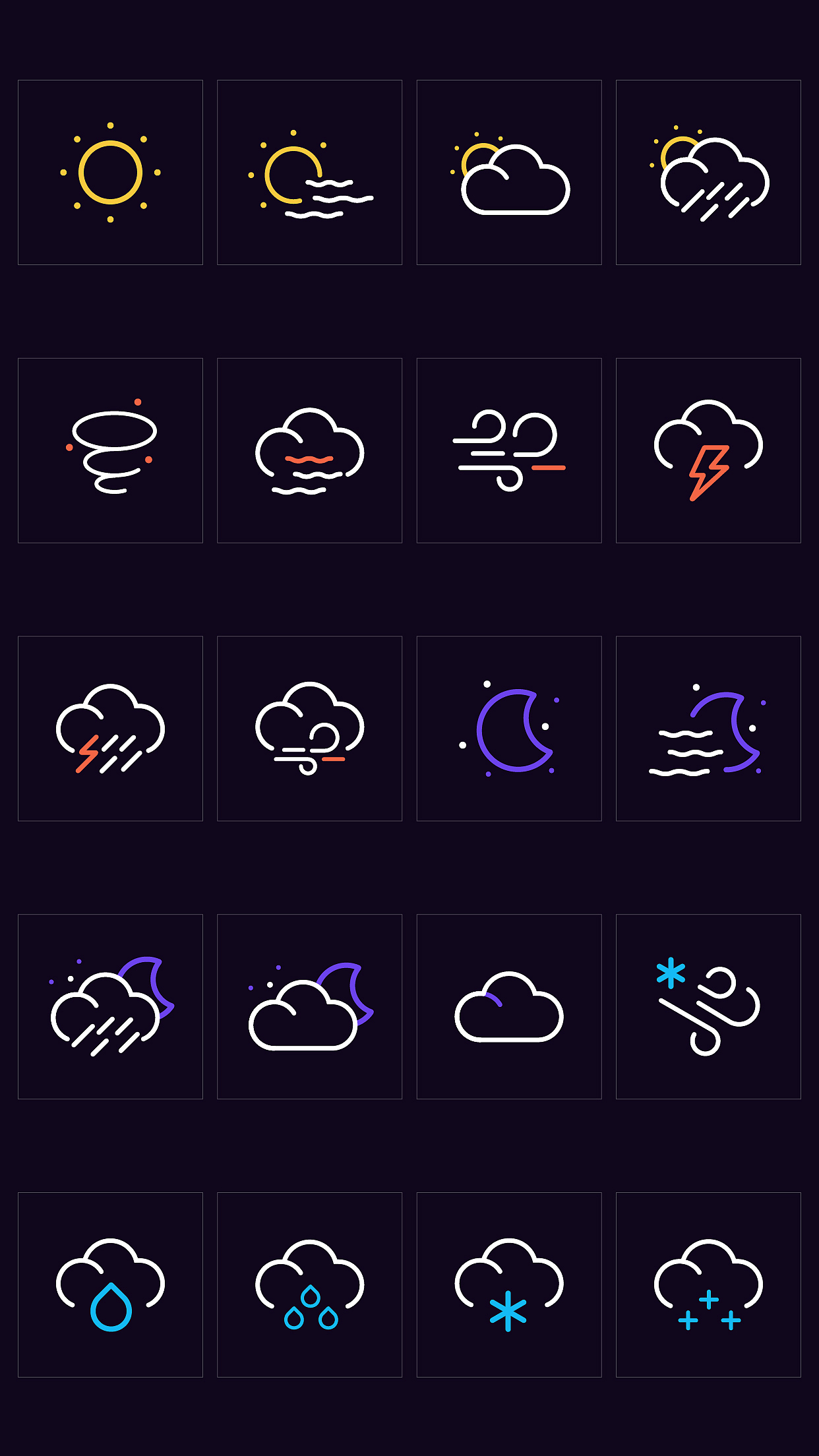 动态天气图标（图ZMjIzMzc3NTg0） - 图标 - 站酷设计师设计师阿T原创素材 - 站酷ZCOOL