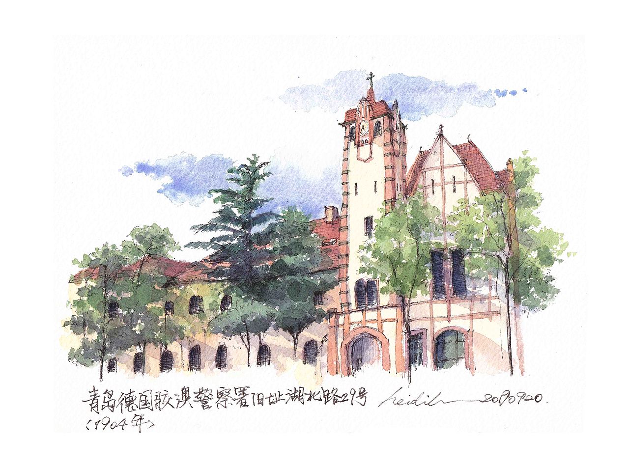 手绘城市系列 之 青岛（一）（图ZMTc4MTkxMjI4） - 商业插画 - 站酷设计师HeidiInn原创素材 - 站酷ZCOOL