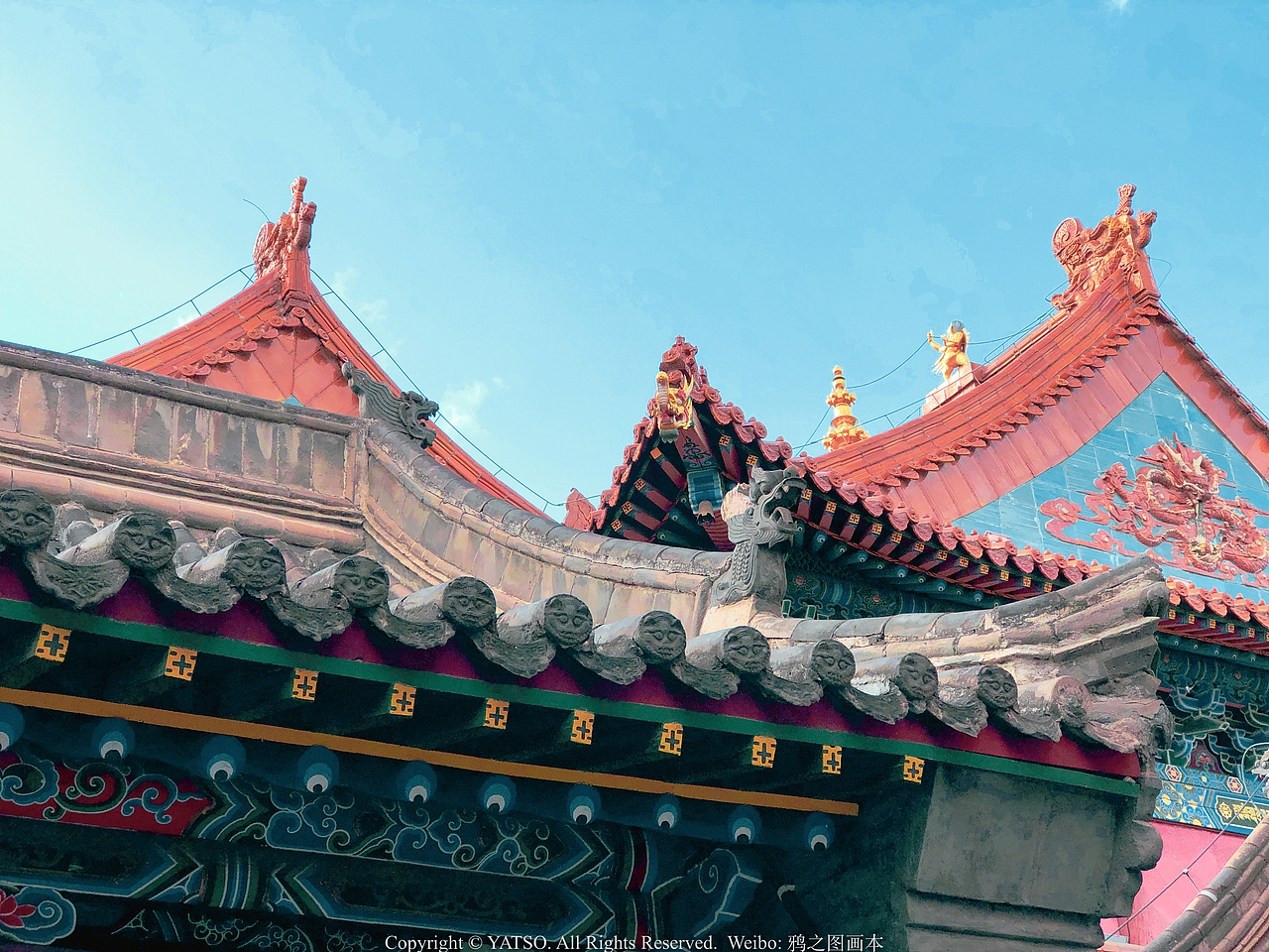 旅游风光内蒙古大召寺手机摄影