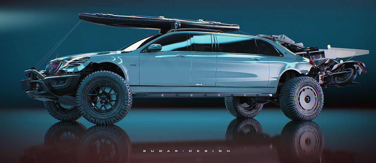 梅赛德斯·奔驰 迈巴赫 Pullman 4x4² Landaulet（图ZMTgyMTQ1Mjg4） - 交通工具 - 站酷设计师sugarchow原创素材 - 站酷ZCOOL