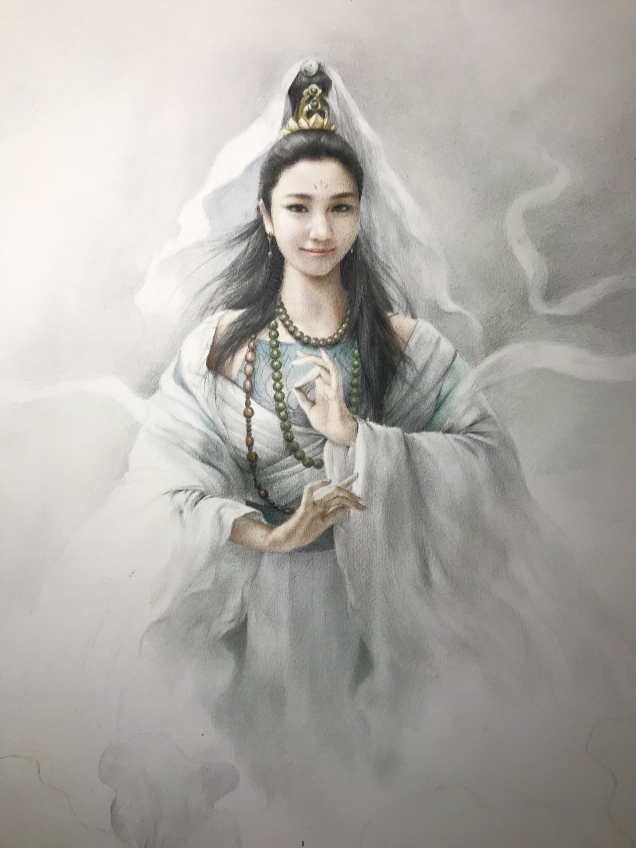 发一波老古董 和正在画的观音姐姐^_^ 同学