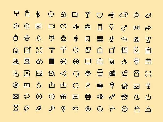 线性图标（个人主页-ZMjUzOTI2Mjg=） - 图标 - 站酷设计师七分满原创素材 - 站酷ZCOOL