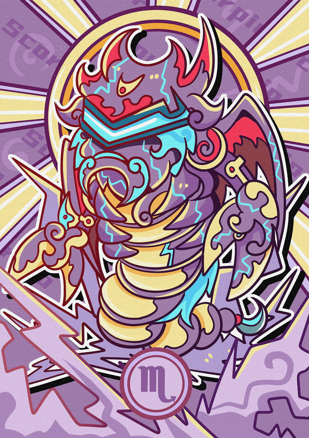 KUKI插画【九龙/星座/神兽/天王】