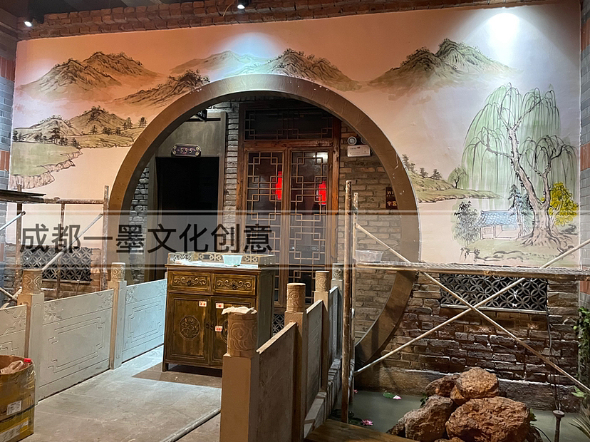 火锅店壁画墙绘