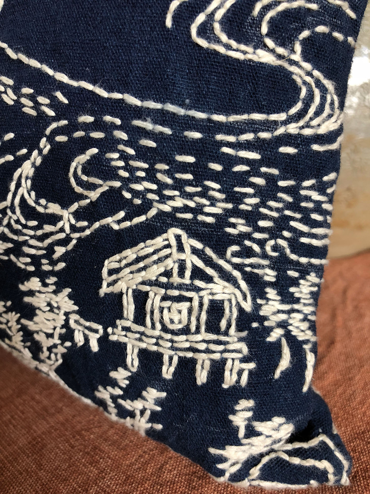 刺子绣刺绣包--桃花源系列|手工艺|其他手工艺|zero5581 - 原创作品