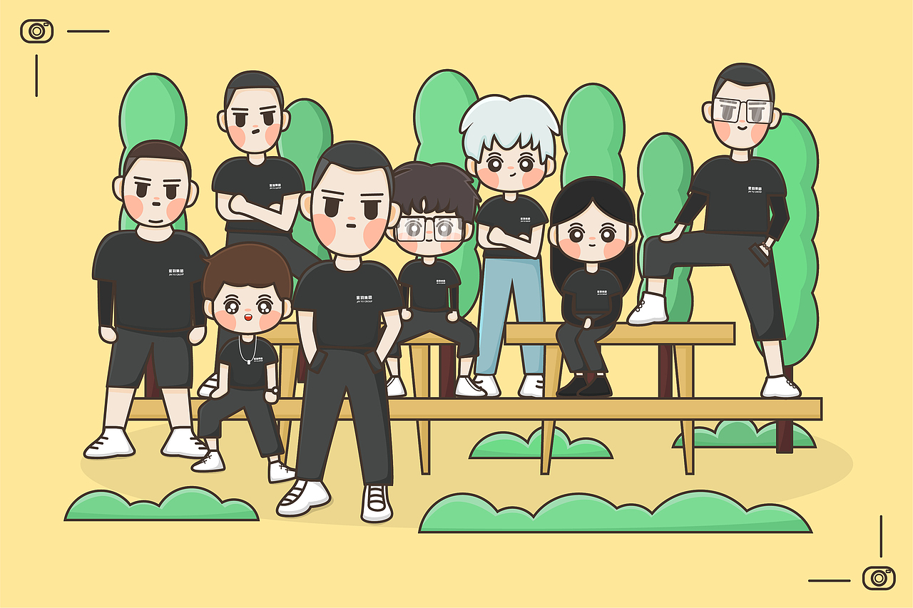 團(tuán)隊人物插畫（圖ZMjY0NDM0NzAw） - 創(chuàng)作習(xí)作 - 站酷設(shè)計師聰明的左撇子原創(chuàng)素材 - 站酷ZCOOL