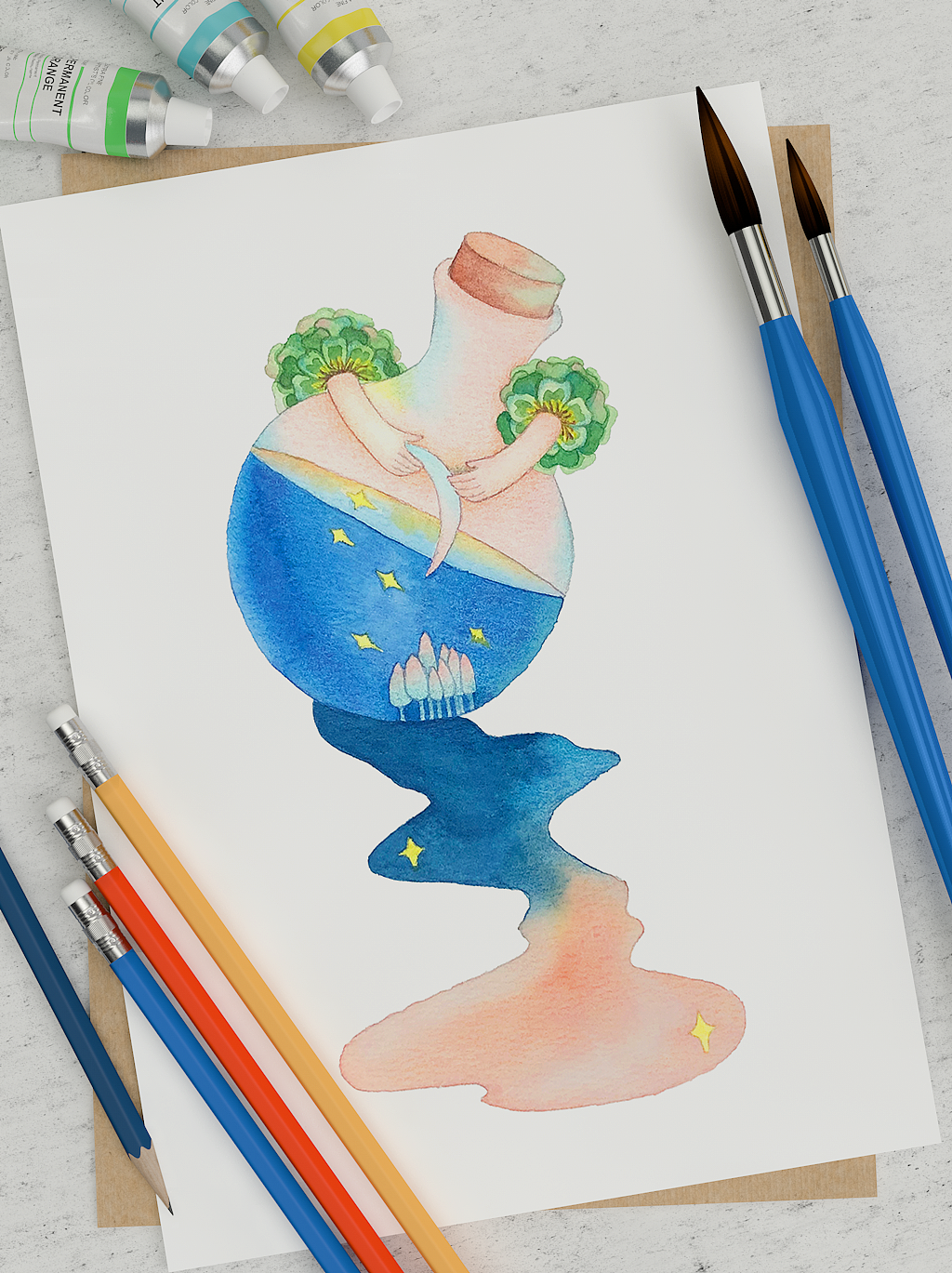 插画习作——临一格