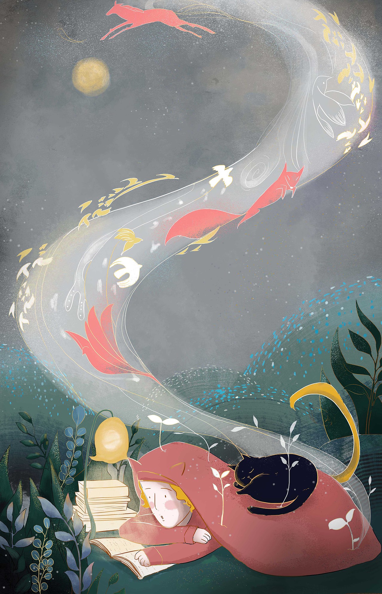 插画练习 昨日诗梦（图ZOTUwMzk0Njg=） - 创作习作 - 站酷设计师阳光拉长的影子原创素材 - 站酷ZCOOL