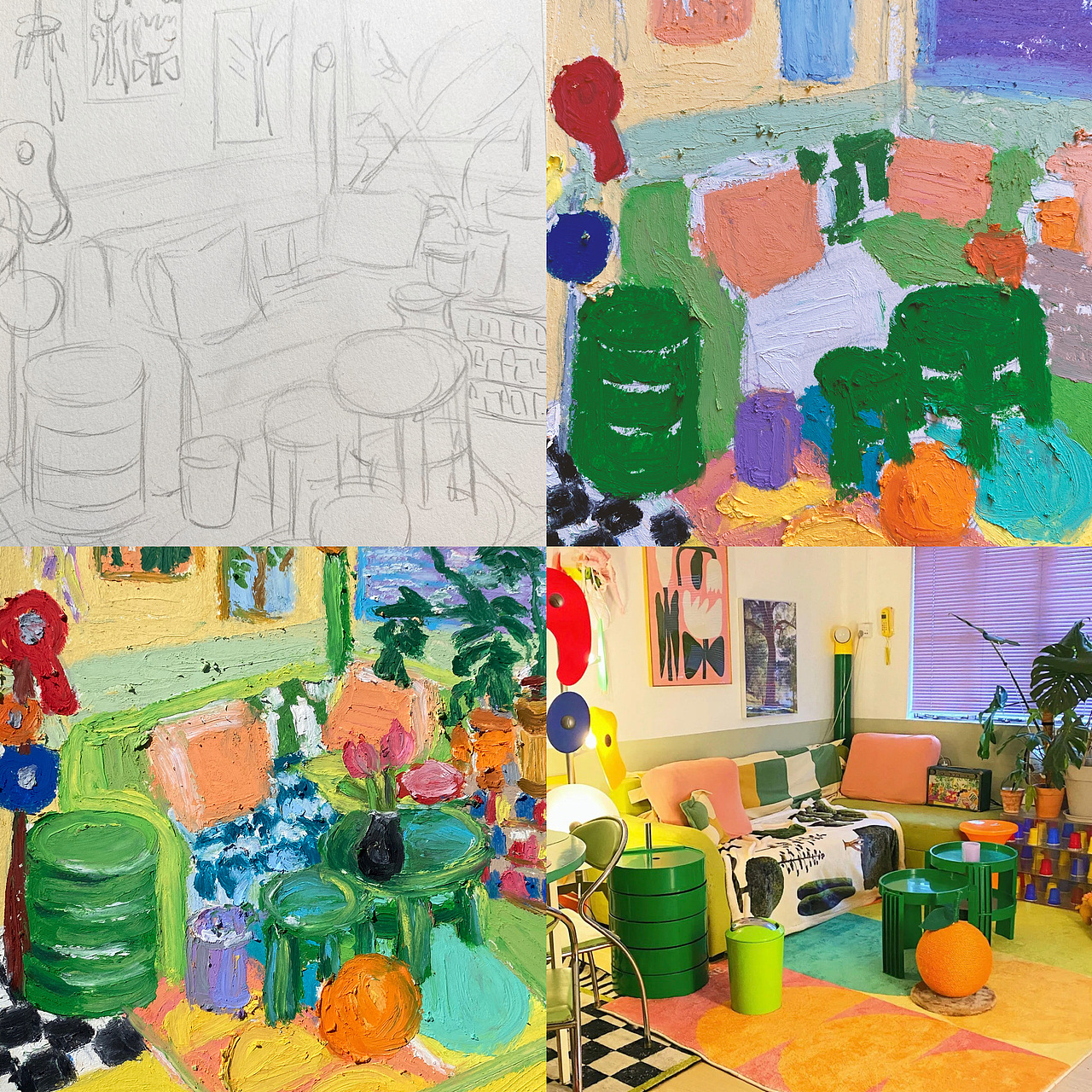 油画棒风景画🌸💕（图ZMjk2OTc0NjI0） - 绘画 - 站酷设计师猪瑶原创素材 - 站酷ZCOOL