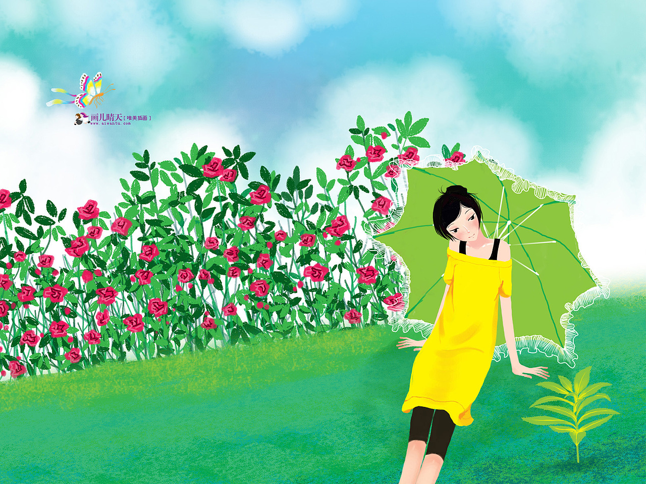 画儿晴天 唯美插画 壁纸插画 桌面插画 唯美壁纸 唯美浪漫小清新（图ZNjcyMzIyODQ=） - 商业插画 - 站酷设计师画儿晴天原创素材 - 站酷ZCOOL