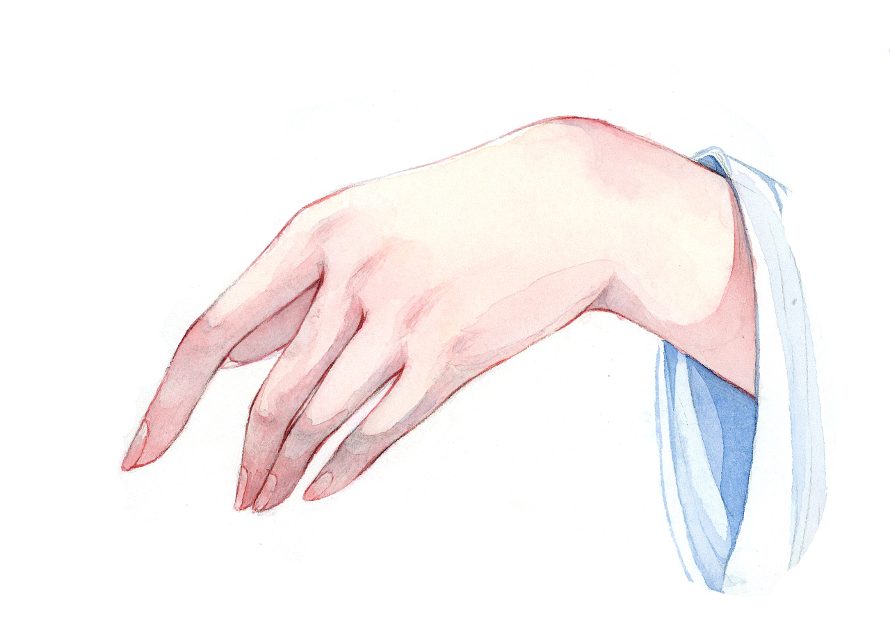 水彩-手,眼睛,嘴巴