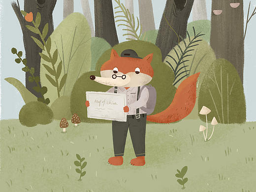 场景插画｜狐狸探险