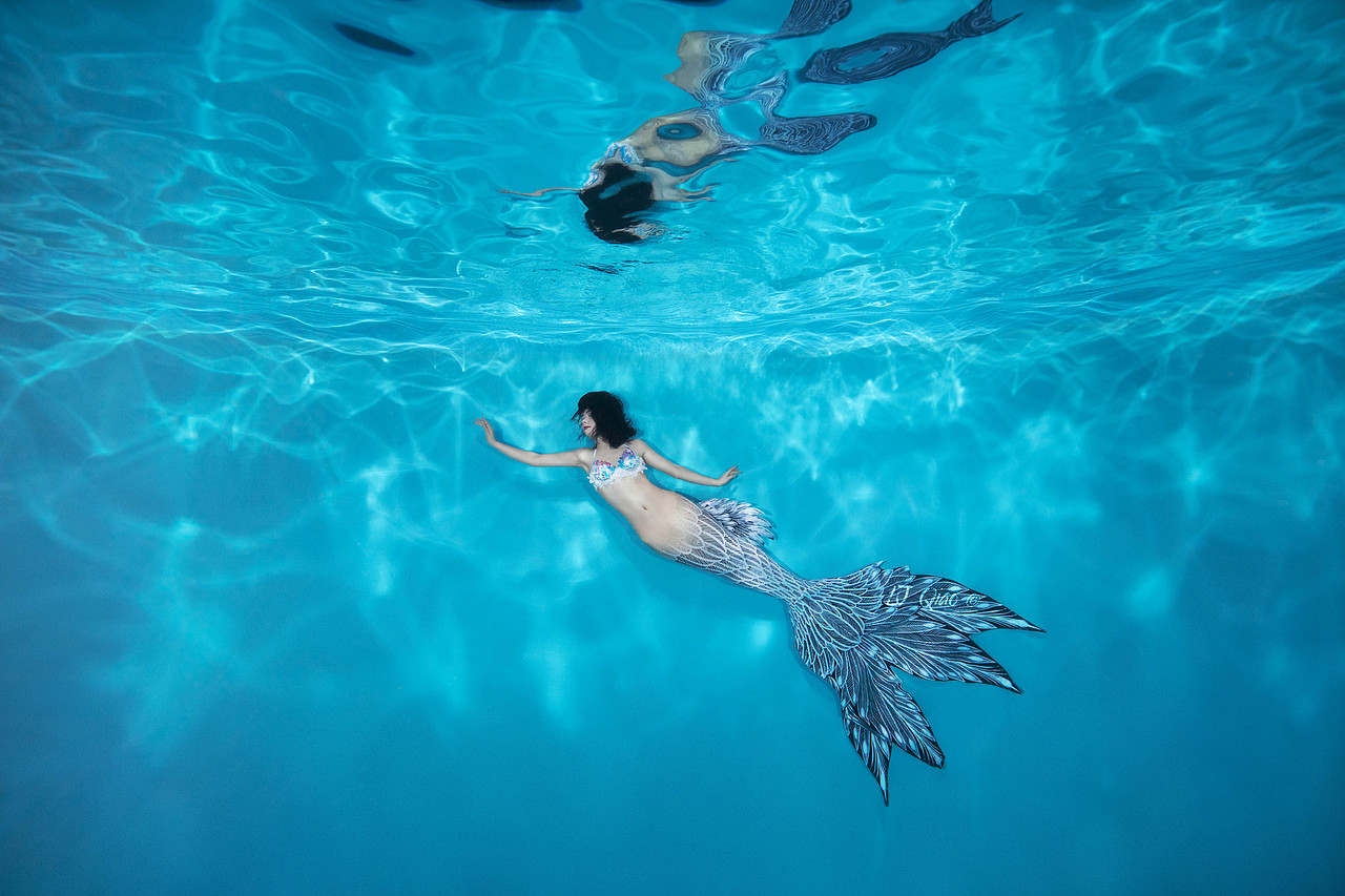 【水下摄影】美人鱼定妆照拍摄 北京 泳池