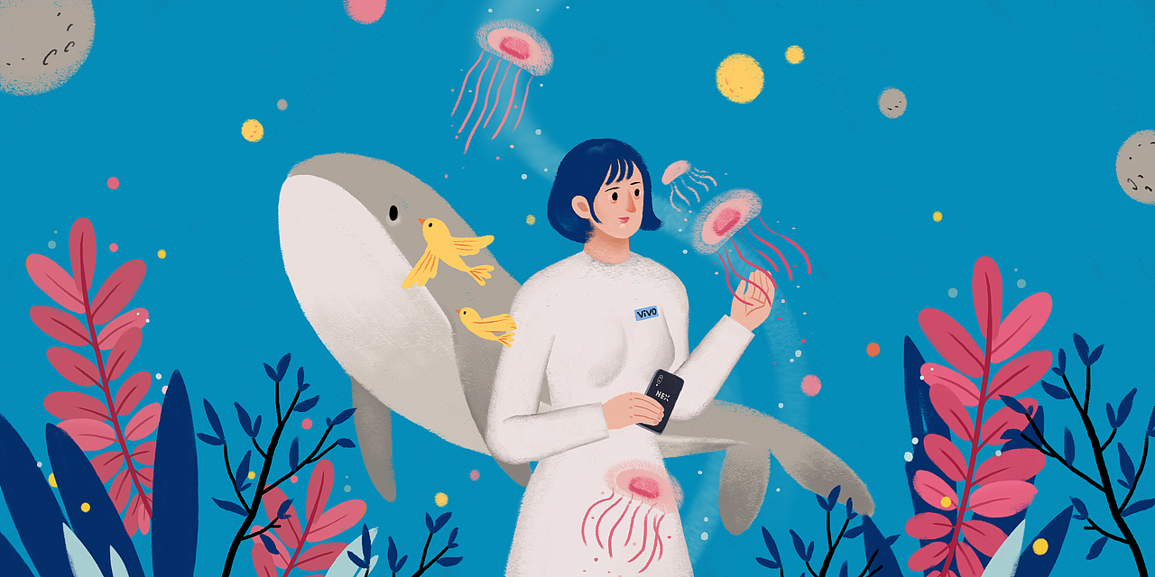 之前给好奇心画的一个广告 