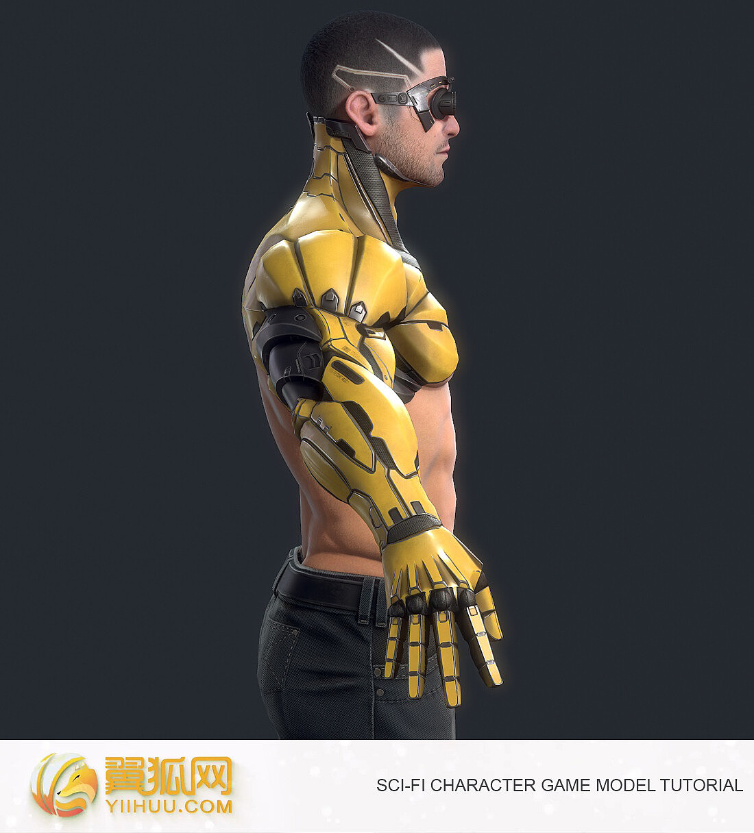 赛博朋克2077科幻游戏角色《狐隆焰-金王》（图ZMTYwMTg1NDI4） - 人物/生物 - 站酷设计师翼狐网原创素材 - 站酷ZCOOL