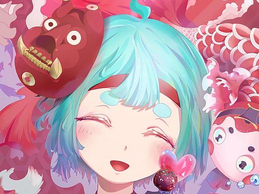 阴阳师-金鱼姬同人作品（个人主页-ZNTQwNjkzMDA=） - 创作习作 - 站酷设计师刘珂华原创素材 - 站酷ZCOOL