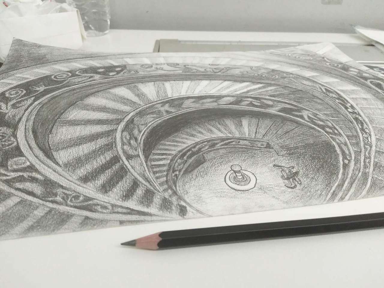 手绘空气透视练习