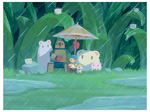 下雨啦，快回家吧～