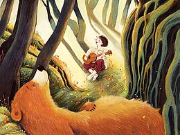 封面插畫創(chuàng)作-深秋的最后一場音樂會