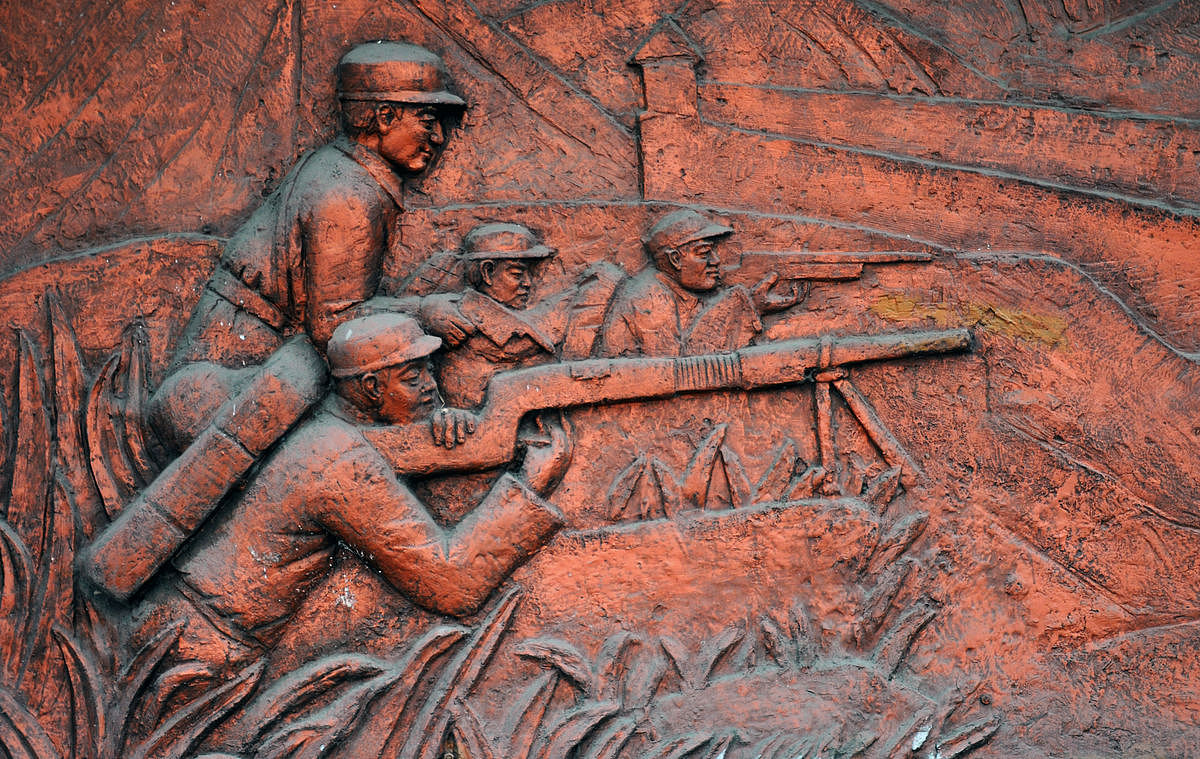 抗战题材浮雕设计