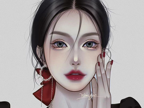 私人头像定制，绘画过程