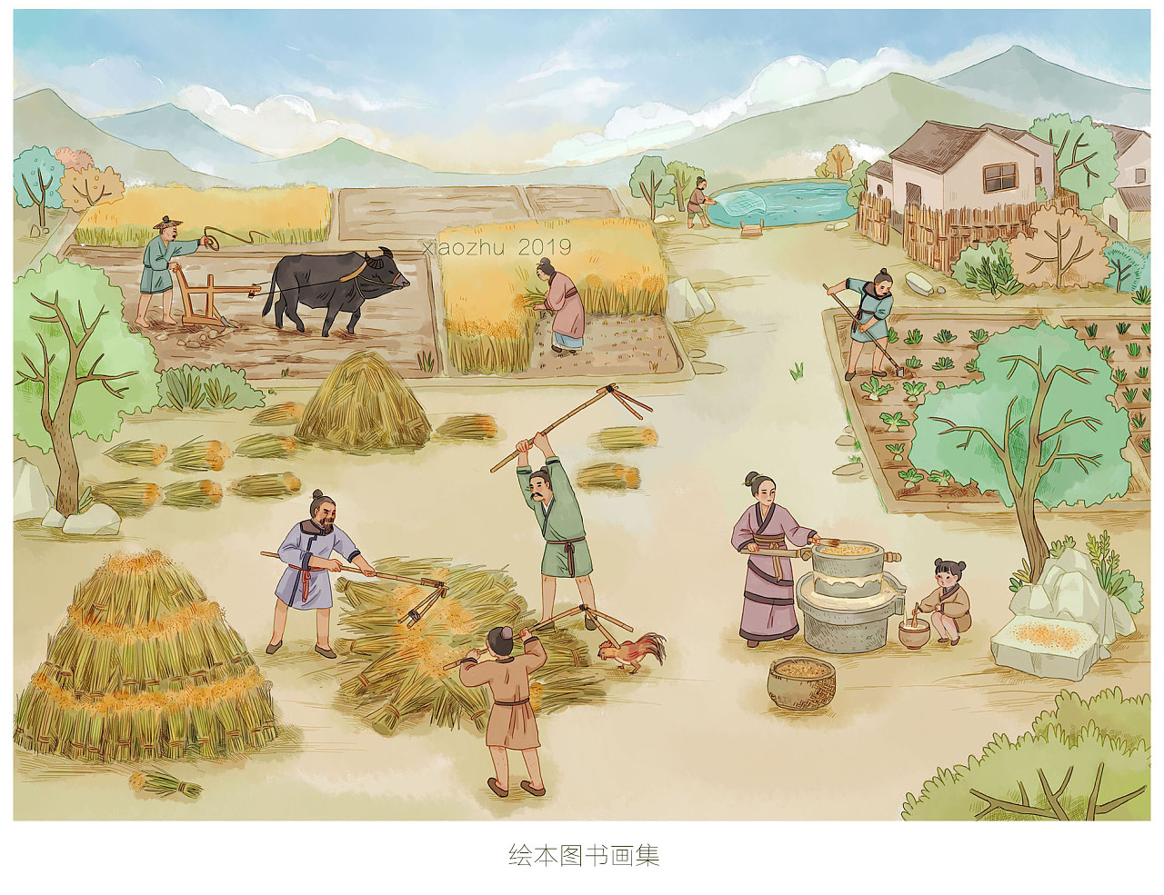 中国传统饮食发展系列插画|插画|绘本|小猪君 - 原创作品 - 站酷 (ZCOOL)
