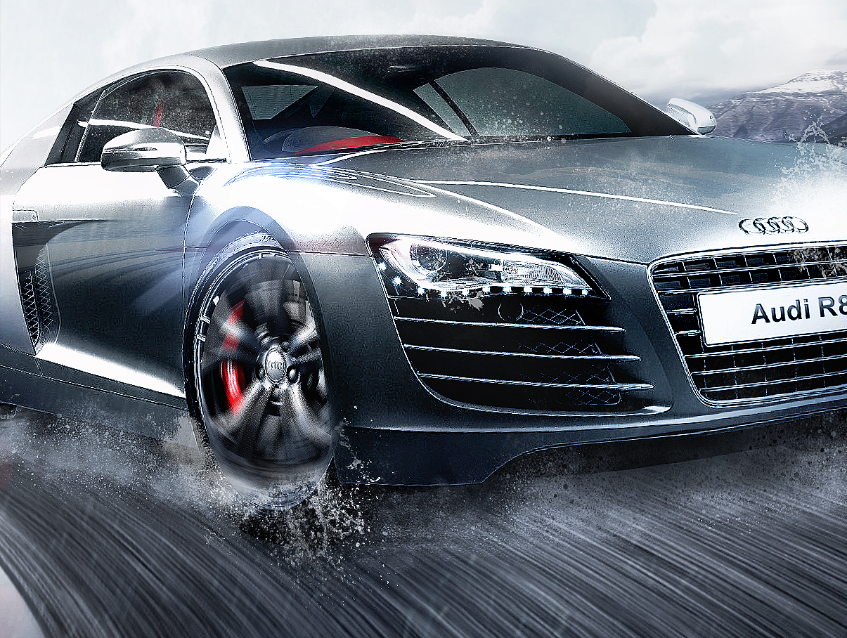 百图斩之web:2016款audi r8 v10网站首页海报 (第四十九斩)