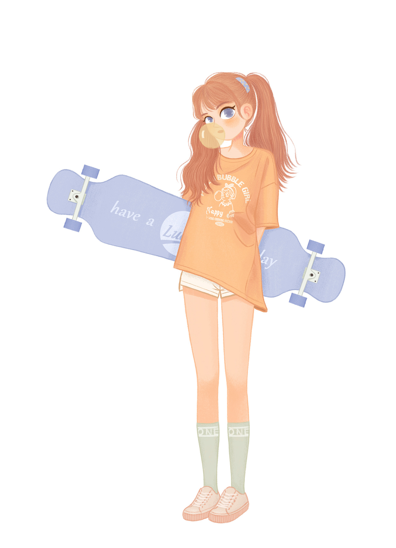 滑板动漫少女壁纸图片
